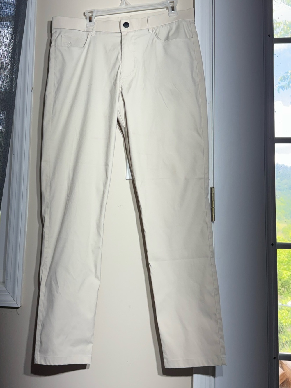 Greyson Golf Pants Men's Cream Straight-Leg 35/32